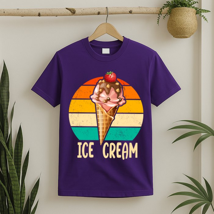 Retro Ice Cream Cone Vintage Ice Cream Lovers T-Shirt