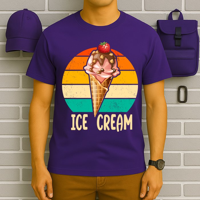 Retro Ice Cream Cone Vintage Ice Cream Lovers T-Shirt