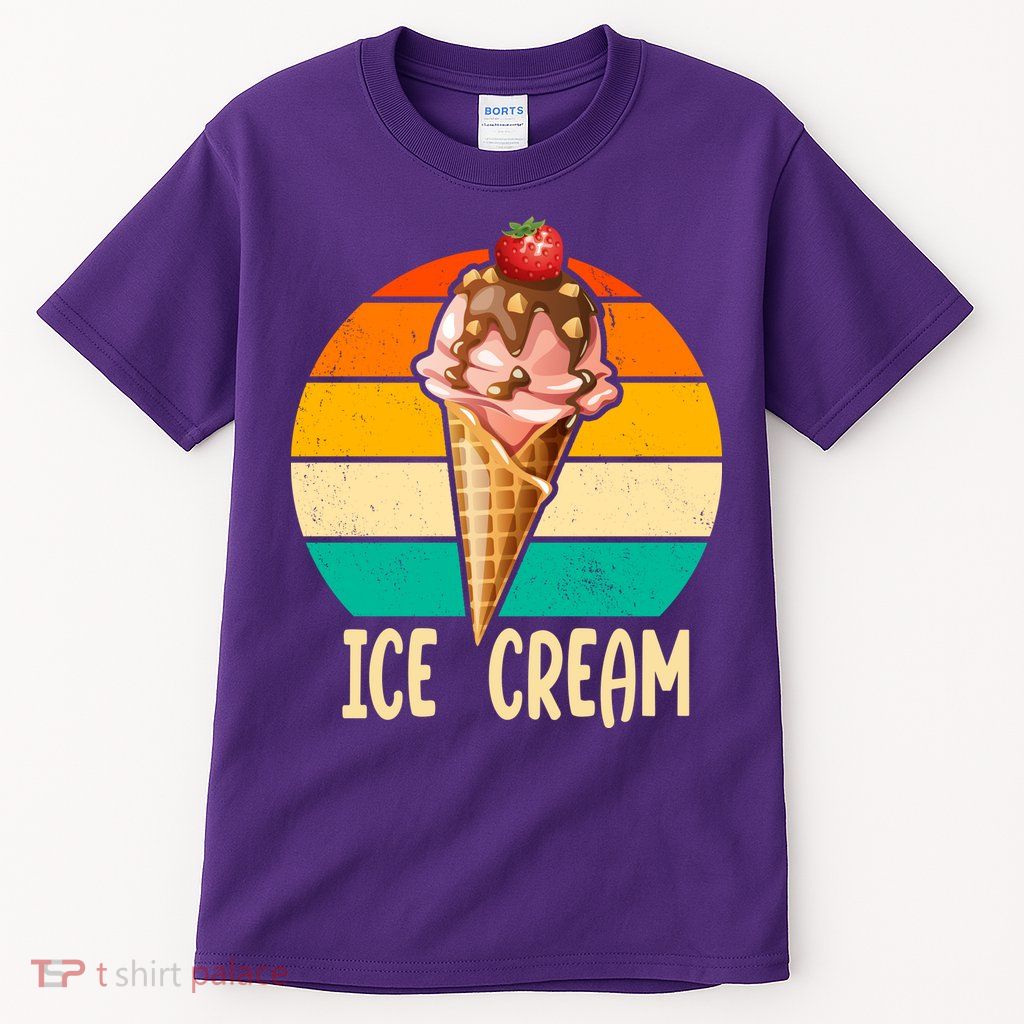 Retro Ice Cream Cone Vintage Ice Cream Lovers Tall T-Shirt
