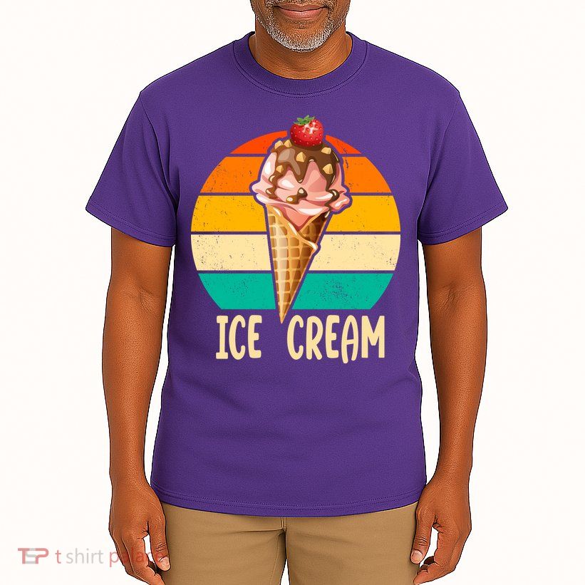 Retro Ice Cream Cone Vintage Ice Cream Lovers Tall T-Shirt