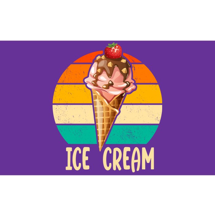 Retro Ice Cream Cone Vintage Ice Cream Lovers Bumper Sticker