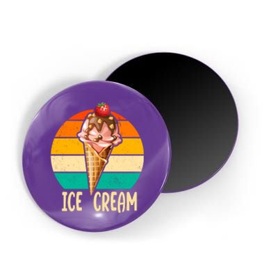 Retro Ice Cream Cone Vintage Ice Cream Lovers Magnet