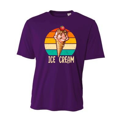 Retro Ice Cream Cone Vintage Ice Cream Lovers Youth Performance Sprint T-Shirt