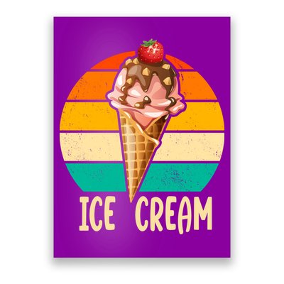 Retro Ice Cream Cone Vintage Ice Cream Lovers Poster