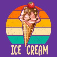 Retro Ice Cream Cone Vintage Ice Cream Lovers Baby Bodysuit