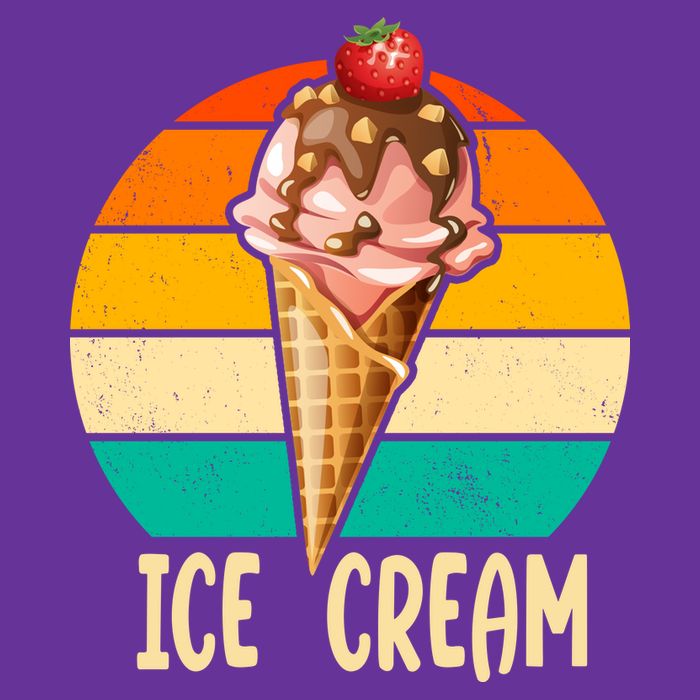 Retro Ice Cream Cone Vintage Ice Cream Lovers Baby Bodysuit