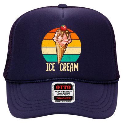 Retro Ice Cream Cone Vintage Ice Cream Lovers Trucker Hat
