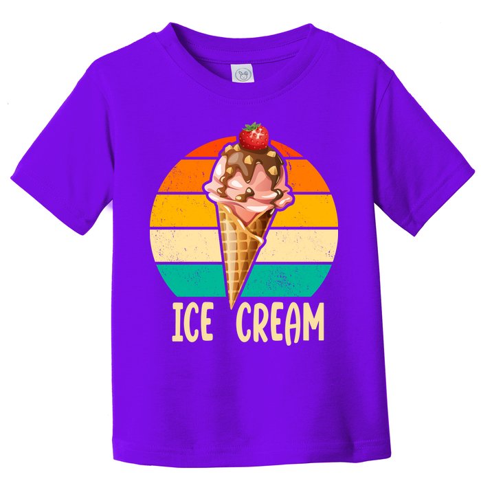 Retro Ice Cream Cone Vintage Ice Cream Lovers Toddler T-Shirt