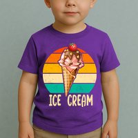 Retro Ice Cream Cone Vintage Ice Cream Lovers Toddler T-Shirt