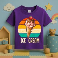 Retro Ice Cream Cone Vintage Ice Cream Lovers Toddler T-Shirt
