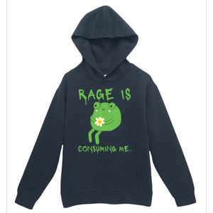 Rage Is Consuming Me Meme Frog Meme Forg Funny Memes Genz Urban Pullover Hoodie