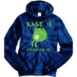 Rage Is Consuming Me Meme Frog Meme Forg Funny Memes Genz Tie Dye Hoodie