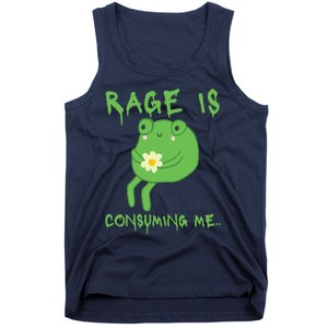 Rage Is Consuming Me Meme Frog Meme Forg Funny Memes Genz Tank Top