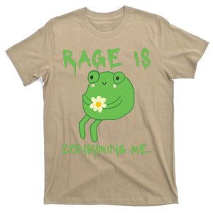 Rage Is Consuming Me Meme Frog Meme Forg Funny Memes Genz T-Shirt