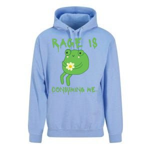 Rage Is Consuming Me Meme Frog Meme Forg Funny Memes Genz Unisex Surf Hoodie