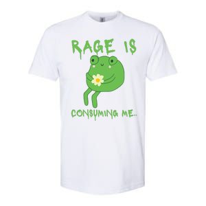 Rage Is Consuming Me Meme Frog Meme Forg Funny Memes Genz Softstyle CVC T-Shirt