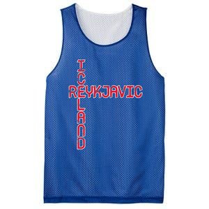 Reykjavik Iceland Cross Travel Scandinavia Pride Reykjavik Cool Gift Mesh Reversible Basketball Jersey Tank