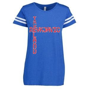 Reykjavik Iceland Cross Travel Scandinavia Pride Reykjavik Cool Gift Enza Ladies Jersey Football T-Shirt