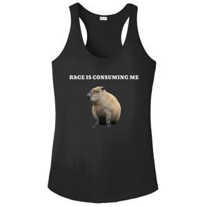 Rage Is Consuming Me Capybara Meme Ladies PosiCharge Competitor Racerback Tank