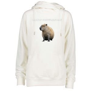 Rage Is Consuming Me Capybara Meme Womens Funnel Neck Pullover Hood