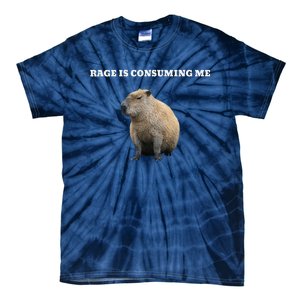 Rage Is Consuming Me Capybara Meme Tie-Dye T-Shirt