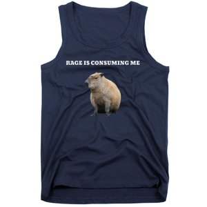 Rage Is Consuming Me Capybara Meme Tank Top