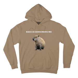 Rage Is Consuming Me Capybara Meme Hoodie