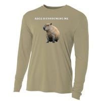 Rage Is Consuming Me Capybara Meme Cooling Performance Long Sleeve Crew