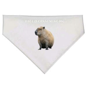 Rage Is Consuming Me Capybara Meme USA-Made Doggie Bandana