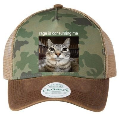 Rage Is Consuming Me Silly Staring Cat Meme Legacy Tie Dye Trucker Hat