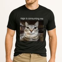 Rage Is Consuming Me Silly Staring Cat Meme Cooling Performance Crew T-Shirt