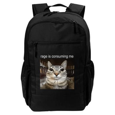 Rage Is Consuming Me Silly Staring Cat Meme Backpack