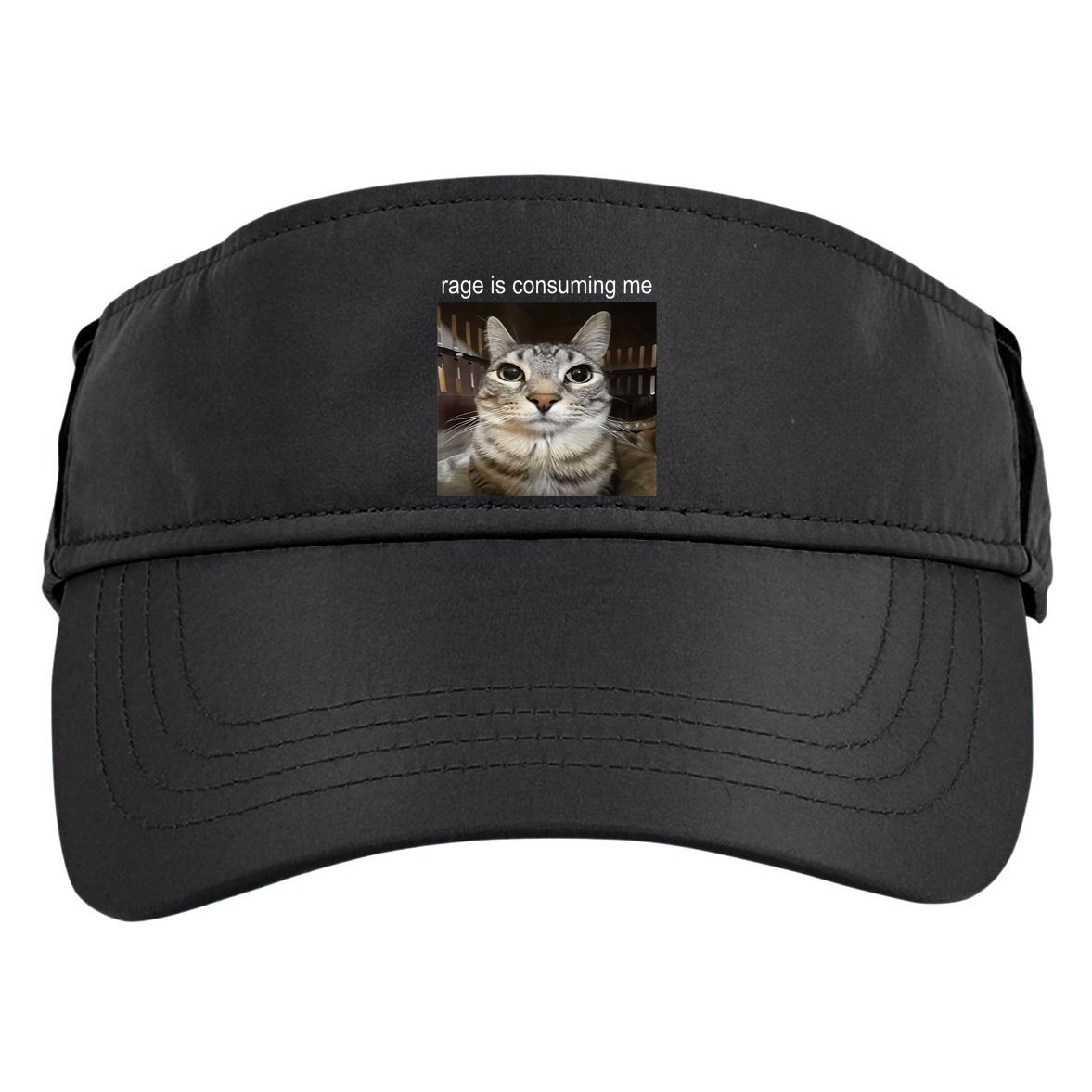 Rage Is Consuming Me Silly Staring Cat Meme Adult Drive Performance Visor