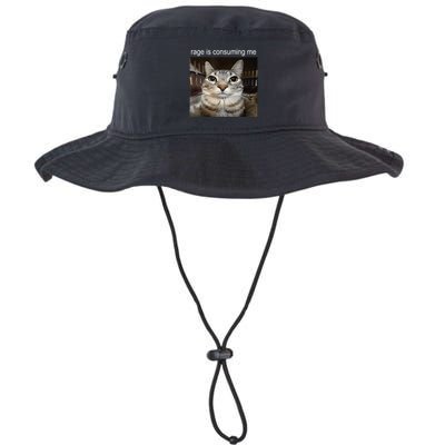 Rage Is Consuming Me Silly Staring Cat Meme Bucket Hat
