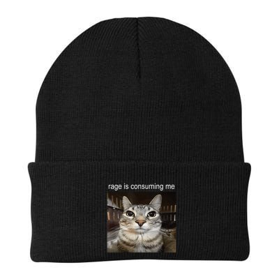 Rage Is Consuming Me Silly Staring Cat Meme Beanie