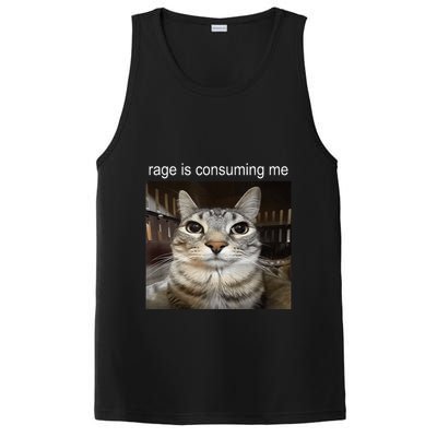 Rage Is Consuming Me Silly Staring Cat Meme PosiCharge Competitor Tank