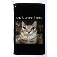 Rage Is Consuming Me Silly Staring Cat Meme Golf Towel