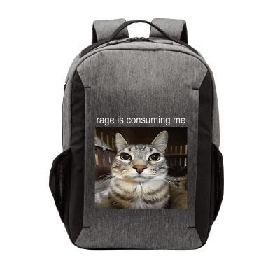 Rage Is Consuming Me Silly Staring Cat Meme Vector Backpack