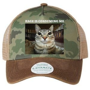 Rage Is Consuming Me Cat Meme Legacy Tie Dye Trucker Hat