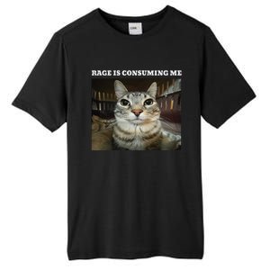 Rage Is Consuming Me Cat Meme Tall Fusion ChromaSoft Performance T-Shirt