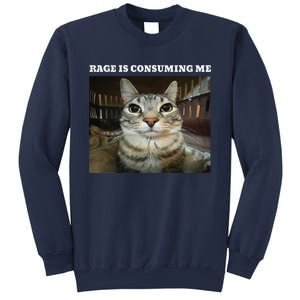 Rage Is Consuming Me Cat Meme Sweatshirt