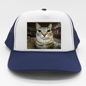 Rage Is Consuming Me Cat Meme Trucker Hat