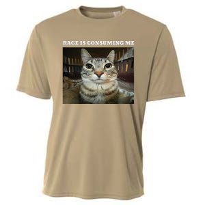 Rage Is Consuming Me Cat Meme Cooling Performance Crew T-Shirt