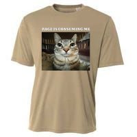 Rage Is Consuming Me Cat Meme Cooling Performance Crew T-Shirt