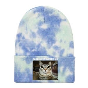 Rage Is Consuming Me Cat Meme Tie Dye 12in Knit Beanie