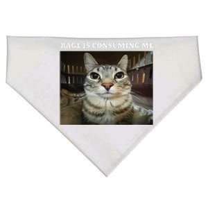 Rage Is Consuming Me Cat Meme USA-Made Doggie Bandana