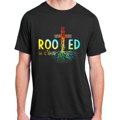 Rooted In Christ Faith Christian Jesus Lovers Adult ChromaSoft Performance T-Shirt