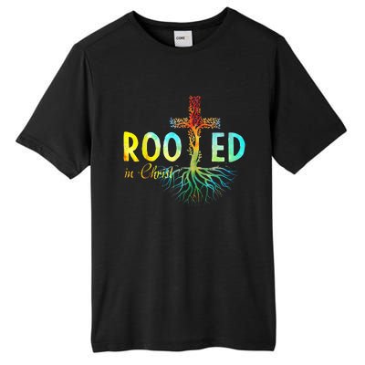 Rooted In Christ Faith Christian Jesus Lovers Tall Fusion ChromaSoft Performance T-Shirt