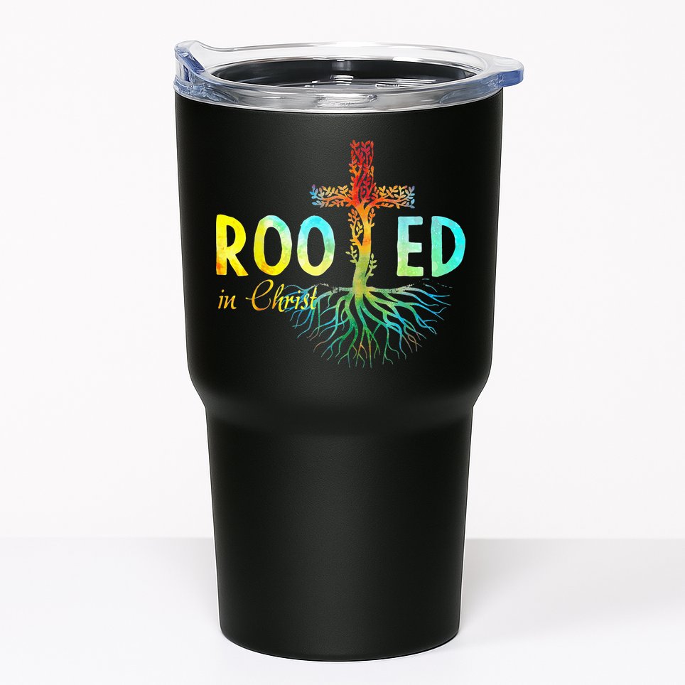 Rooted In Christ Faith Christian Jesus Lovers Tumbler