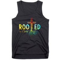 Rooted In Christ Faith Christian Jesus Lovers Tank Top